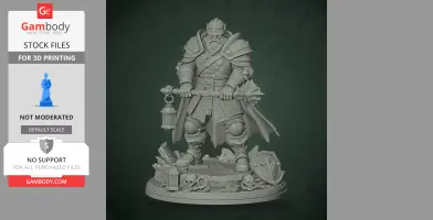 Man-at-Arms - Darkest Dungeon II - Character Figure STL