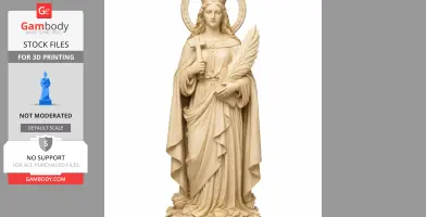 Saint Asteria of Bergamo - Devotional Statue - STL 3D Print