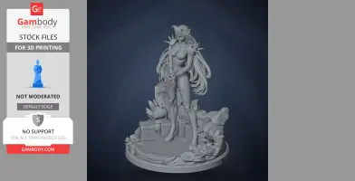 Neon Violet - Neon White - Character Figure STL