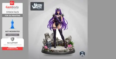 Neon Violet - Neon White - Character Figure STL
