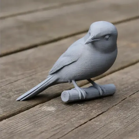 Bar-winged flycatcher-shrike - Prehistoric Animal STL