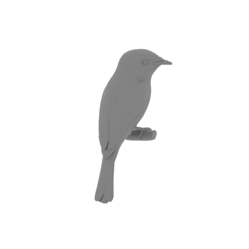 Bar-winged flycatcher-shrike.stl