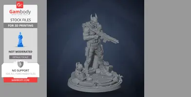 Neon Yellow - Neon White - Character Figure STL