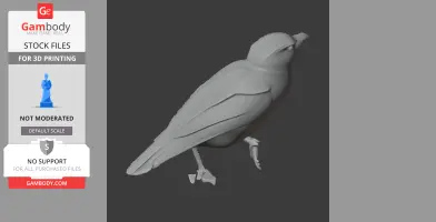 Bar-winged weaver - Prehistoric Animal STL