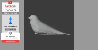 Bar-winged wren-babbler - Prehistoric Animal STL