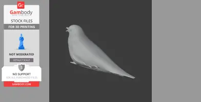 Bar-winged wren-babbler - Prehistoric Animal STL