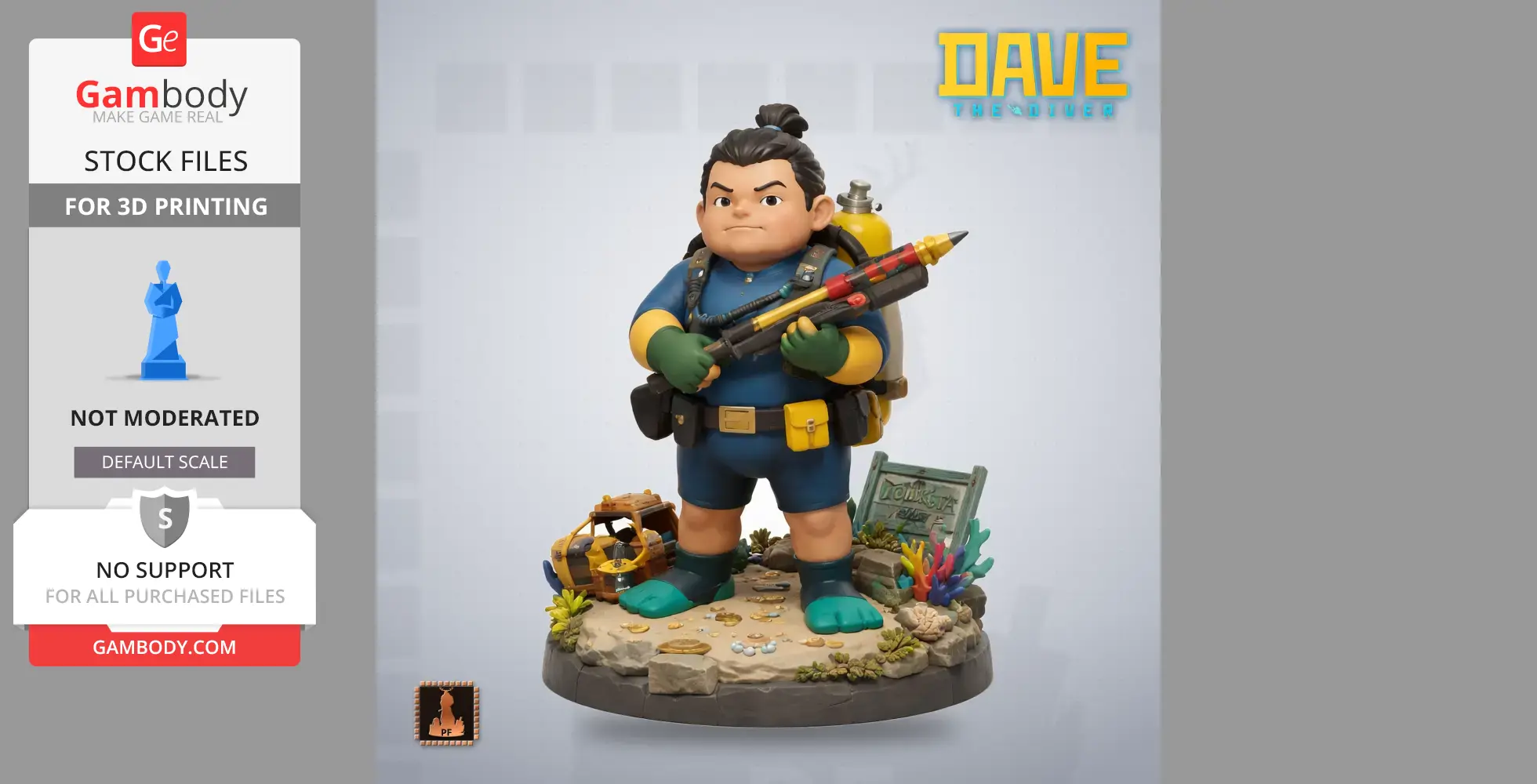Yone - Dave the Diver - Character Figure STL