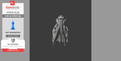 3D model of a web-footed tenrec skull, designed for 3D printing, displayed from a frontal view.