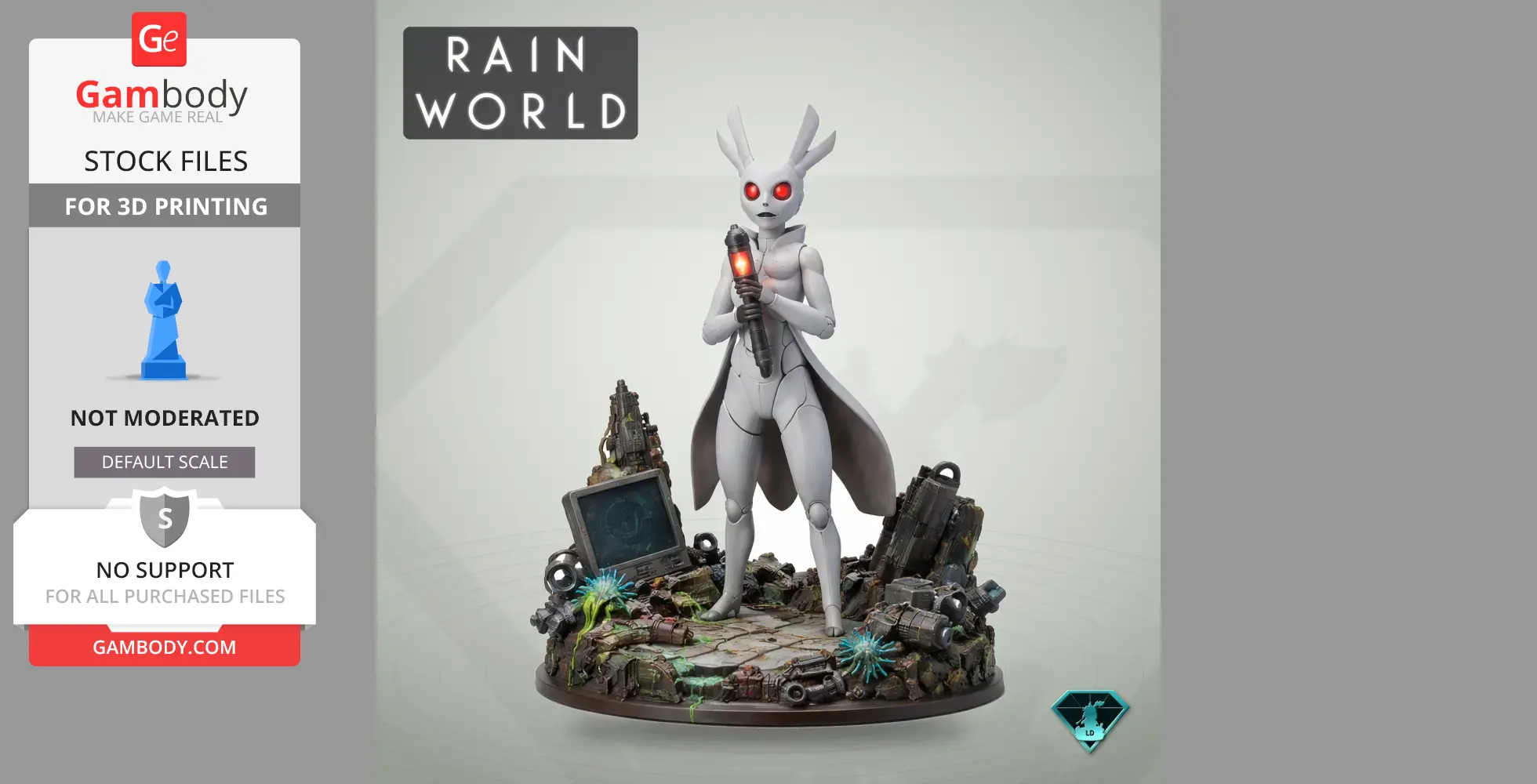 Five Pebbles - Rain World - Character Figure STL
