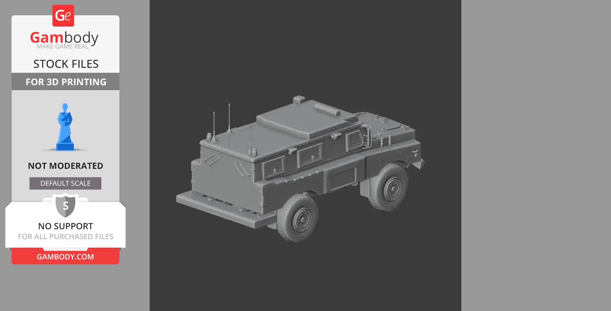 Oshkosh Alpha - Tank Model STL - STL files for 3D Printing | Gambody Stock