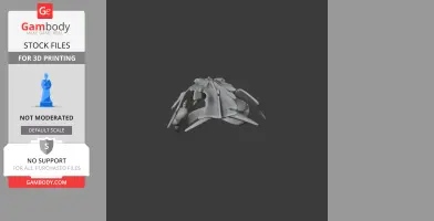 Wels catfish skull replica in gray, designed for 3D printing, shown from a frontal angle on dark background.