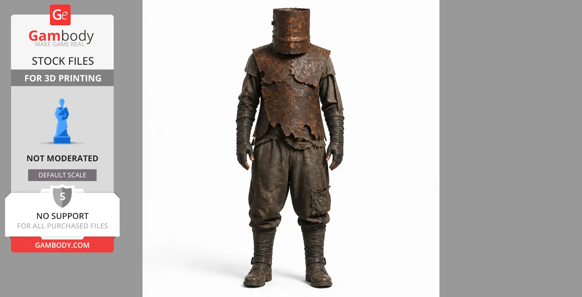 Metal Ore - Rust Figurine - Character Figure STL