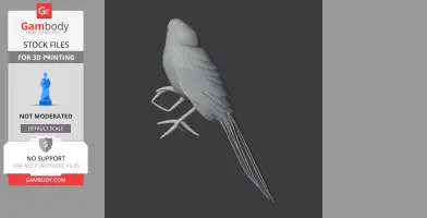 Bare-crowned antbird - Prehistoric Animal STL