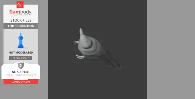 Bare-crowned antbird - Prehistoric Animal STL