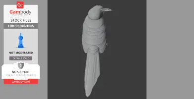Bare-crowned antbird - Prehistoric Animal STL