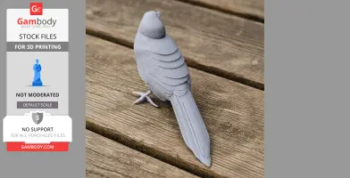 Bare-crowned antbird - Prehistoric Animal STL