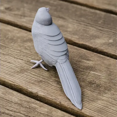 Bare-crowned antbird - Prehistoric Animal STL
