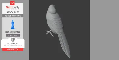 Bare-crowned antbird - Prehistoric Animal STL