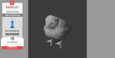 Bare-eyed antbird - Prehistoric Animal STL