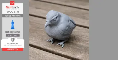 Bare-eyed antbird - Prehistoric Animal STL