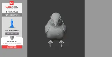 Bare-eyed antbird - Prehistoric Animal STL