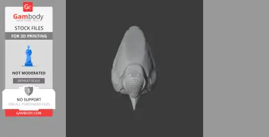 Bare-eyed antbird - Prehistoric Animal STL