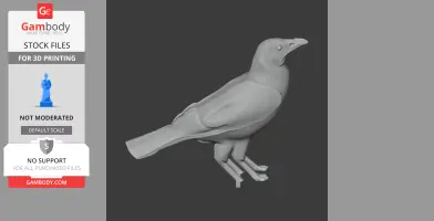 Bare-eyed myna - Prehistoric Animal STL