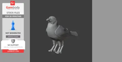 Bare-eyed myna - Prehistoric Animal STL