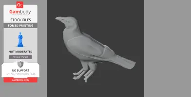 Bare-eyed myna - Prehistoric Animal STL