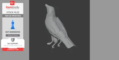Bare-eyed myna - Prehistoric Animal STL