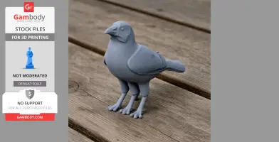 Bare-eyed myna - Prehistoric Animal STL