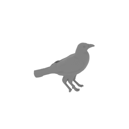 Bare-eyed myna.stl