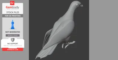 Bare-eyed pigeon - Prehistoric Animal STL