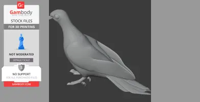 Bare-eyed pigeon - Prehistoric Animal STL