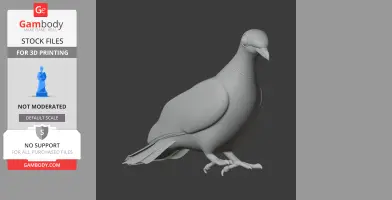 Bare-eyed pigeon - Prehistoric Animal STL