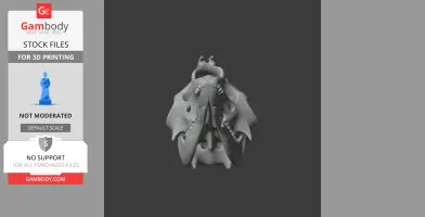 3D model of a Western Grey Kangaroo skull, detailed with prominent features, for 3D printing.