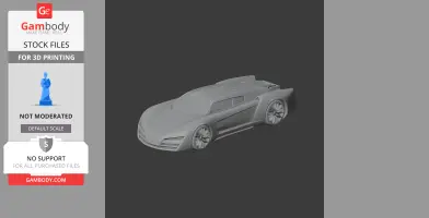 EcoJet concept car - Scale Vehicle STL