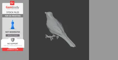 Bare-eyed thrush - Prehistoric Animal STL