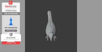 Bare-eyed thrush - Prehistoric Animal STL