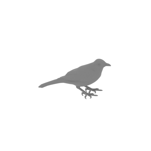 Bare-eyed thrush.stl