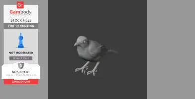 Bare-eyed thrush - Prehistoric Animal STL