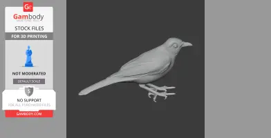 Bare-eyed thrush - Prehistoric Animal STL