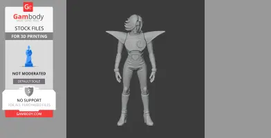 3D model of Mettaton NEO from Undertale with angular shoulder pads and sleek design for printing.