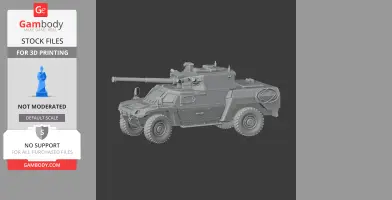 3D model of Otokar Akrep II tank, detailed for 3D printing on Gambody platform.