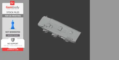 3D model of an armored tank vehicle, optimized for 3D printing.