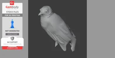 Bare-faced bulbul - Prehistoric Animal STL