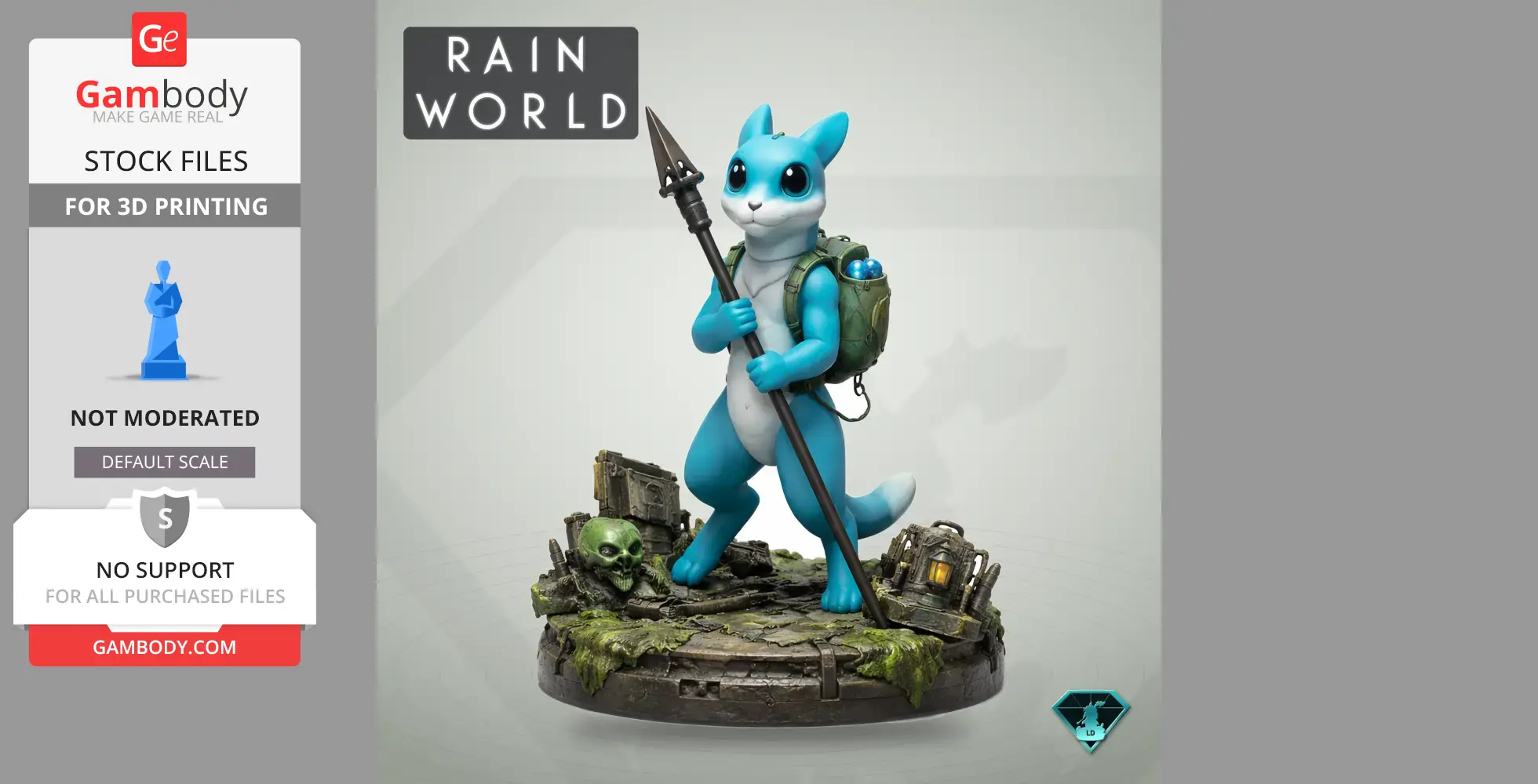 Rivulet - Rain World - Character Figure STL