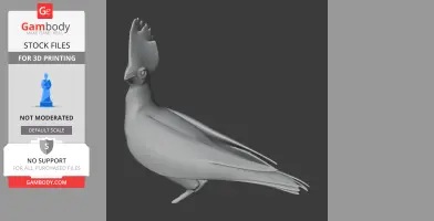 Bare-faced go-away-bird - Prehistoric Animal STL