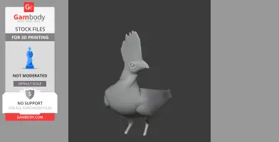 Bare-faced go-away-bird - Prehistoric Animal STL