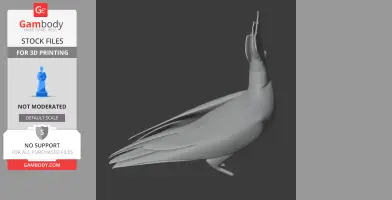 Bare-faced go-away-bird - Prehistoric Animal STL